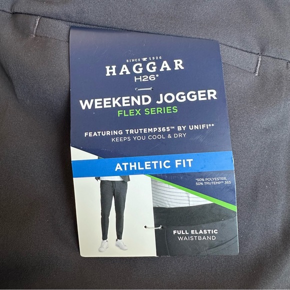 NWT Haggar H26 Weekend Jogger Flex Series - Athletic Pants Golf Gym Men’s XL - Picture 3 of 7